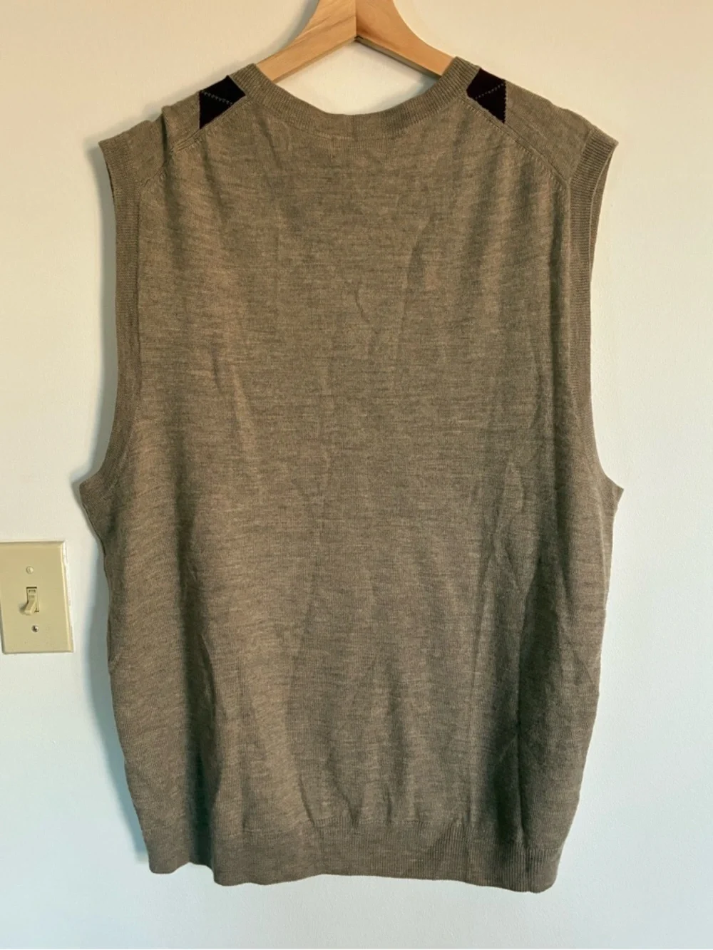 Banana Republic Argyle Sweater Vest 100% Merino Wool Preppy Academia Grandpa